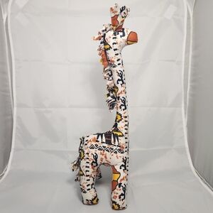 16” Handmade Native Tribal Pattern Giraffe Plush Stuffed Animal